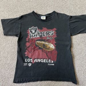 Vintage 90s Los Angeles Raiders T Shirt Youth L